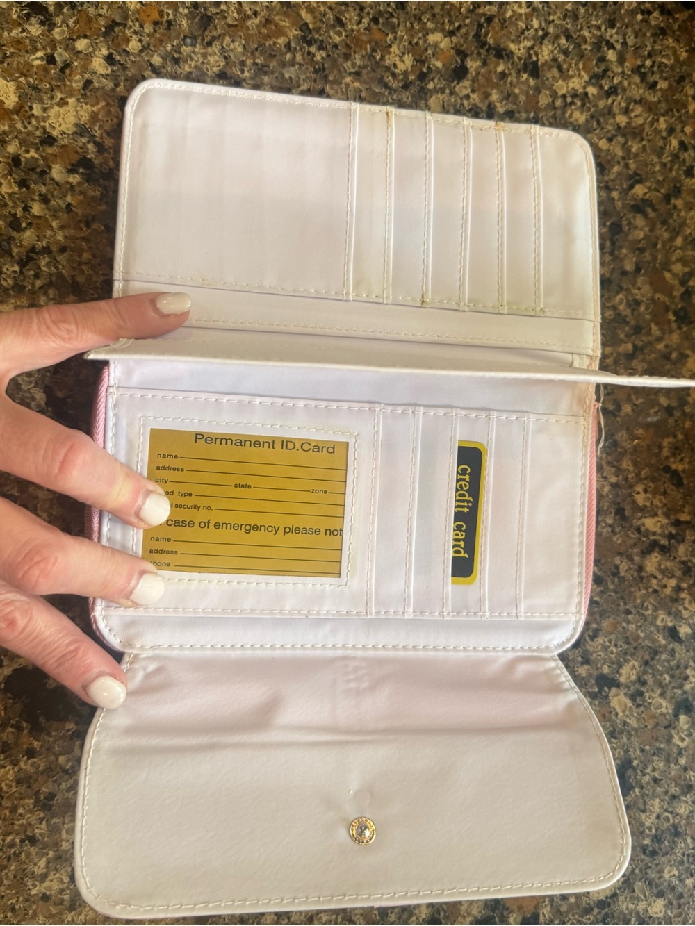 Pink Vegan Leather Wallet Clutch - Picture 3 of 4